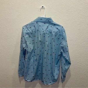 Dog Design Button Up Long Sleeve